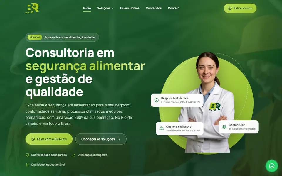 Site BR Nutri Consultoria